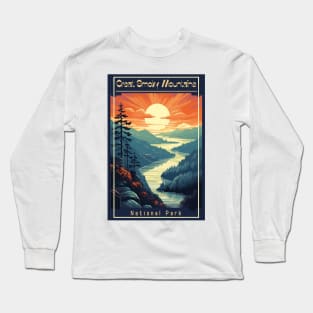 Great Smoky Mountains national park vintage travel poster Long Sleeve T-Shirt